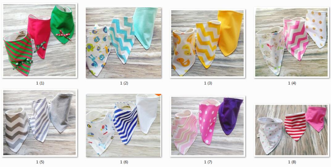 3pc/set Baby cotton Bibs burp Cloths Newborn double layer girls boys Waterproof Triangle Saliva Towel animal owl style bib YE010