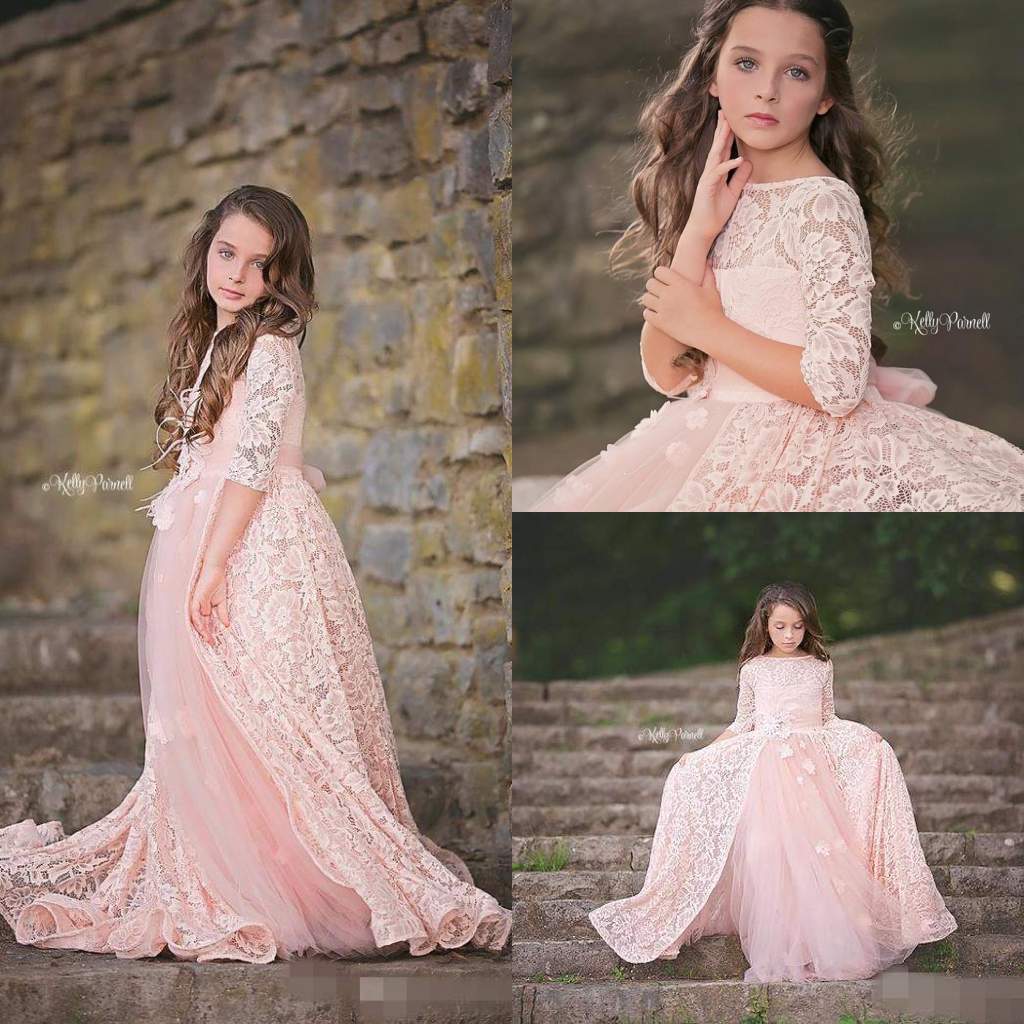 Adorable Lace Pink Flower Girls Dresses With Over Skirt Long Sleeves Appliques Beaded Girls Pageant Dress Floor Length Communion Gowns, Hunter
Adorable Lace Pink Flower Girls Dresses With Over Skirt Long Sleeves Appliques Beaded Girls Pageant Dress Floor Length Communion Gowns, Hunter