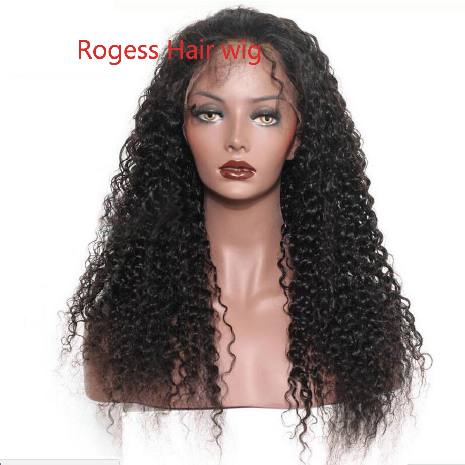 Beautiful Long Black womens AFro curly Womens Lace front synthetic Hair wig