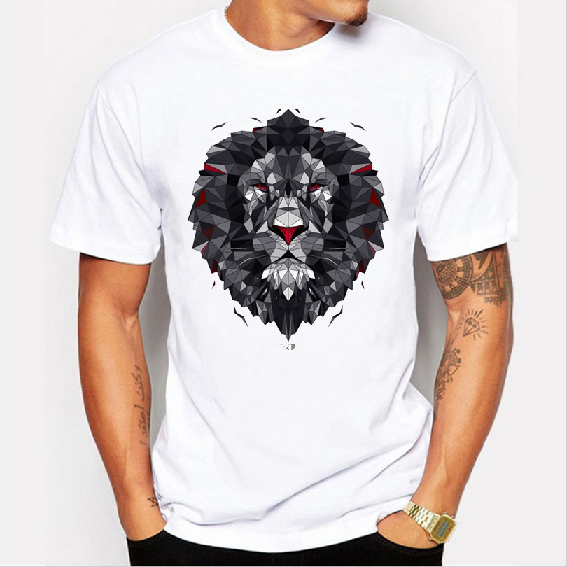 Newest 2017 men's fashion short sleeve summer lion printed t-shirt O-neck cool tops, White;black
Newest 2017 men's fashion short sleeve summer lion printed t-shirt O-neck cool tops, White;black