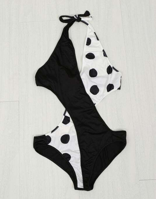 Hot sale bikini bodysuit Sexy Double color swimsuit Backless Swimwear Women Bathing suit Beachwear Monokini bather gift