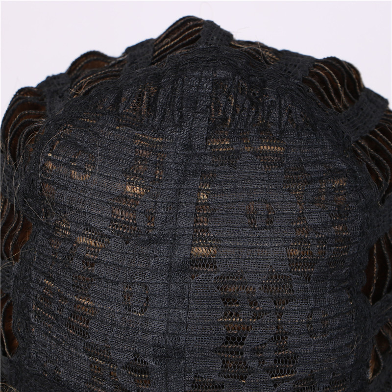 WoodFestival fashion womens daily wear wig oblique bangs brown mixed color synthetic hair wigs long curly wavy cosplay fiber wig 65cm