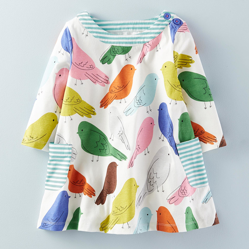 Girls Dresses Childrens Short Sleeves Pretty Colorful Cartoon Bird Printed Cotton Dress Girls Summer Sweet Dress Kids Clothes, Sleeveless
Girls Dresses Childrens Short Sleeves Pretty Colorful Cartoon Bird Printed Cotton Dress Girls Summer Sweet Dress Kids Clothes, Sleeveless