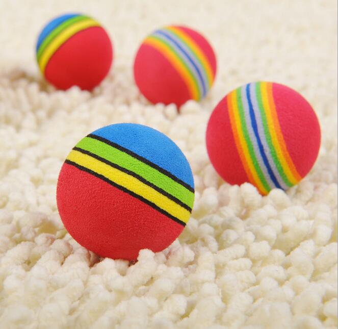 Baby Puppy Dog And Chew Q Rainbow Ball Toys For Cat Pet Products JIA603