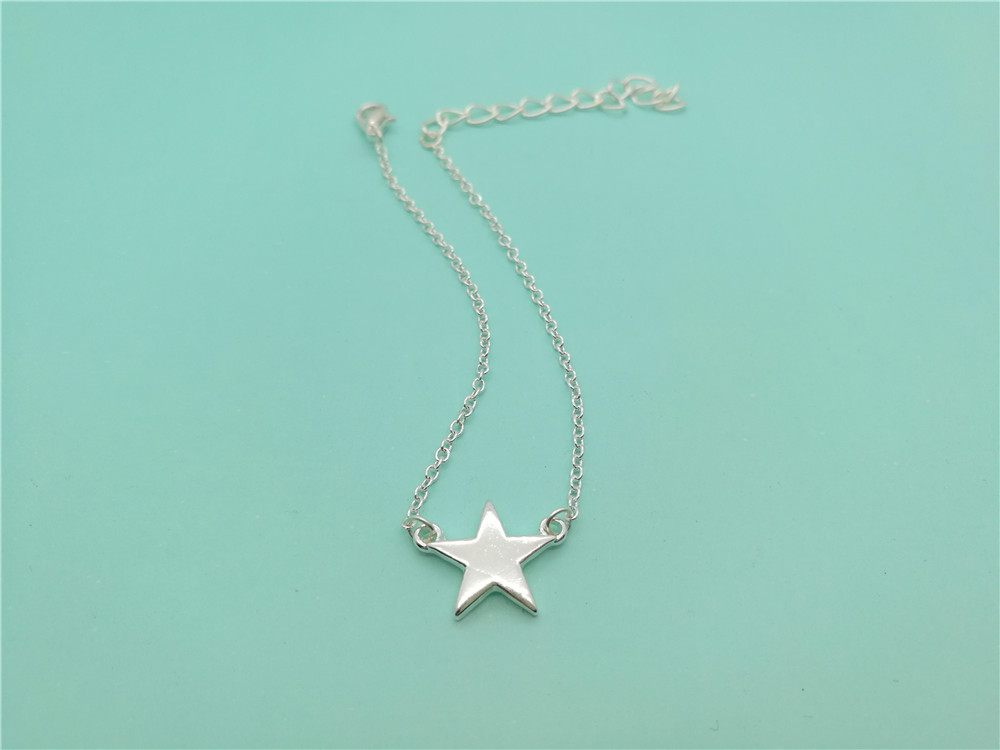 30PCS Simple Rock Star Bracelets Tiny Small Five-pointed Star Bracelet Cute Sideways Bracelets for Women Jewellery