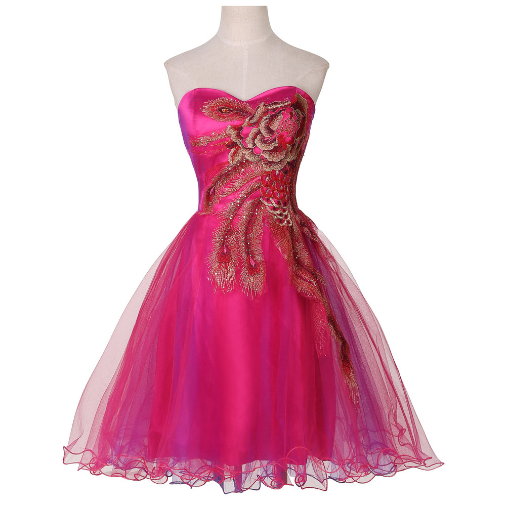 new off the shoulder organza short prom homecoming dress lace appliques graduation gown cocktail party gown qc367