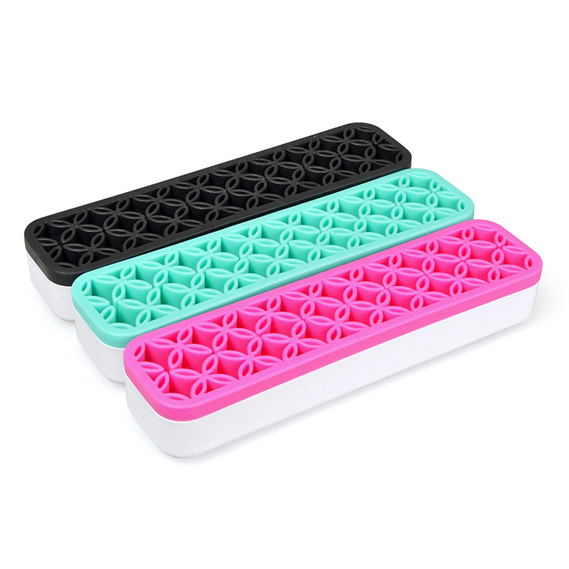 Silicone Cosmetic Organizer Makeup Brush Holder Drying Rack Shelf Makeup Brush Display Stand for Pencil Brushes Eyeliner Storage Free DHL Best quality