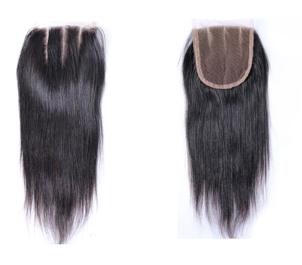 Free shipping Brazilian Virgin Straight 4x4 Lace Closure Natural Color Pre-plucked With Baby Hair Can be Dyed