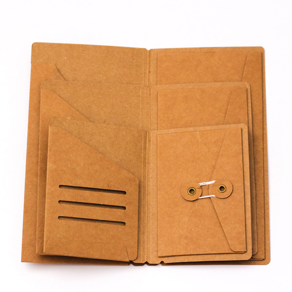 Wholesale- Filler Papers Traveler's Notebook Kraft Paper Pocker Business Card Holder File Folder