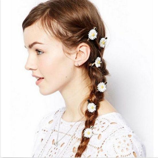 Daisy Elastic Hair Ring Rope Bands Hair Clips Ponytail Holder For Girl Kids Baby #T701