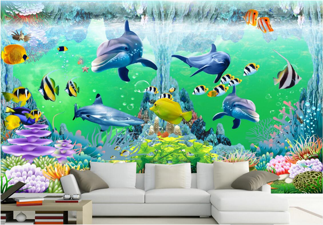 3d room wallpaper custom photo mural ocean corals dolphin fish background home decor painting 3d wall murals wallpaper for walls 3 d, Non-woven
3d room wallpaper custom photo mural ocean corals dolphin fish background home decor painting 3d wall murals wallpaper for walls 3 d, Non-woven
