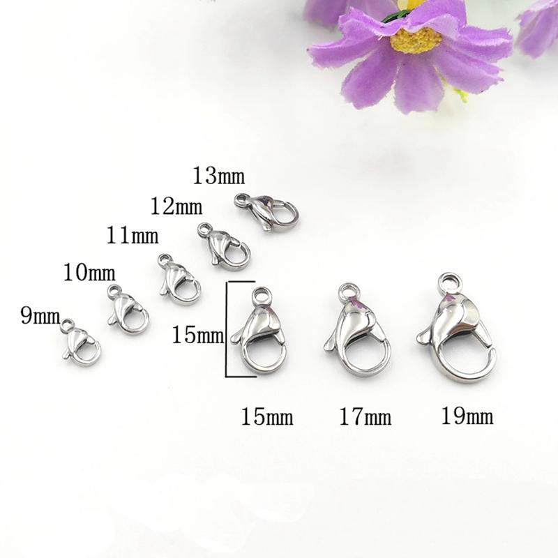 High quality 316L Ssteel lobster clasps necklace jewelry DIY accessories 919mm