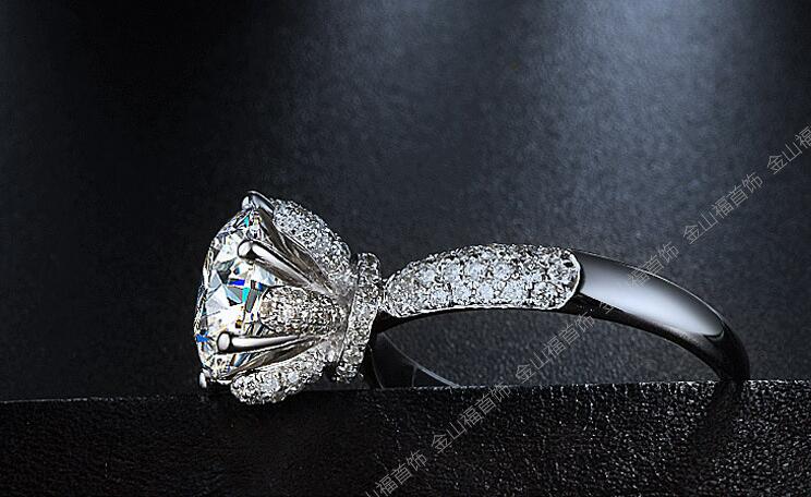 2017 New Hot Luxury Jewelry 6MM Round Cut Topaz 925 Sterling Silver CZ Diamond Solitaire Wedding Engagement Women Band Ring Gift Size 5-11