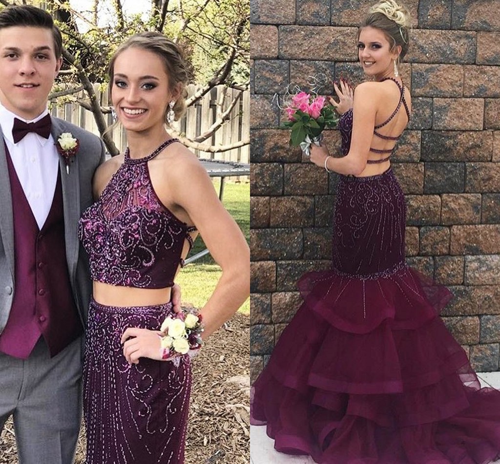 Burgundy Red Mermaid Prom Dresses Halter Sleeveless Beading Tulle Criss Cross Straps Back Two Piece Dark Red Graduation Dresses Party Dress, Green
Burgundy Red Mermaid Prom Dresses Halter Sleeveless Beading Tulle Criss Cross Straps Back Two Piece Dark Red Graduation Dresses Party Dress, Green