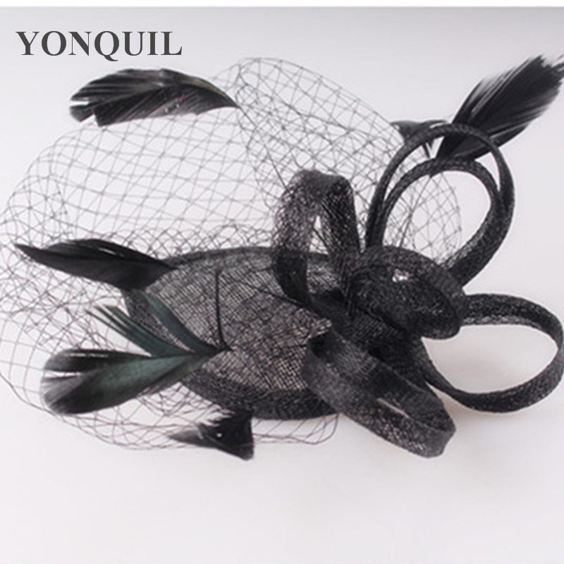 Free shipping 16 color elegant fascinator sinamay base birdcage veil feather adorned for bridal hairstyle party headwear 6pcs/lot FNR151256
Free shipping 16 color elegant fascinator sinamay base birdcage veil feather adorned for bridal hairstyle party headwear 6pcs/lot FNR151256
