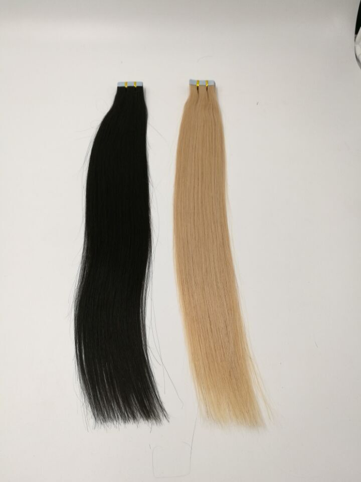 elibess grade 8atape on extensions silk straight blonde color skin weft hair 40pcs pack remy tape in hair