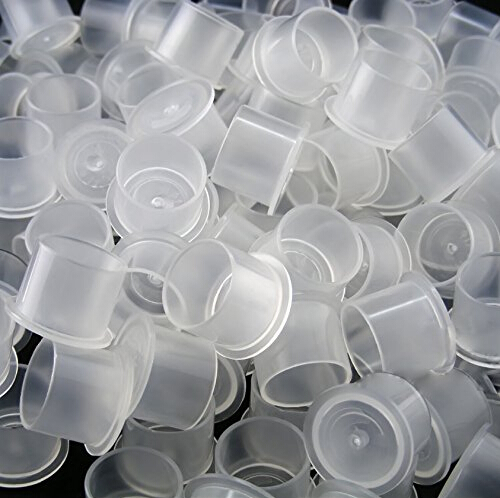 500pcs 14mm Tattoo Ink Cups Cap Self-Standing Tattoo Ink Clean Transparent High Quality Hot Sale Free Shipping