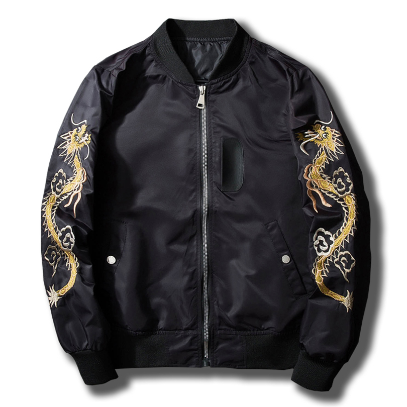 2017 Harajuku Japanese Bomber Jacket Fashion Eagle Dragon Embroidery Pilots Ma1 Windbreaker Jacket Men Women Black Outwear 3XL
2017 Harajuku Japanese Bomber Jacket Fashion Eagle Dragon Embroidery Pilots Ma1 Windbreaker Jacket Men Women Black Outwear 3XL