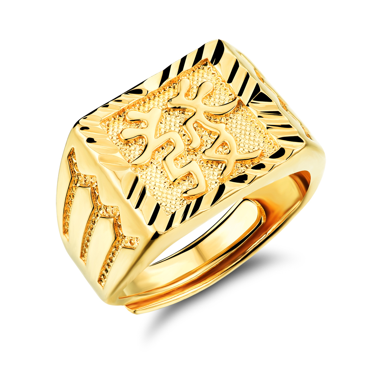 Personality Mens Gold Plated Rectangle Ring Blessing in Chinese Character Good Luck Gold Jewelry for Men Hip Hop Jewelry, Silver
Personality Mens Gold Plated Rectangle Ring Blessing in Chinese Character Good Luck Gold Jewelry for Men Hip Hop Jewelry, Silver