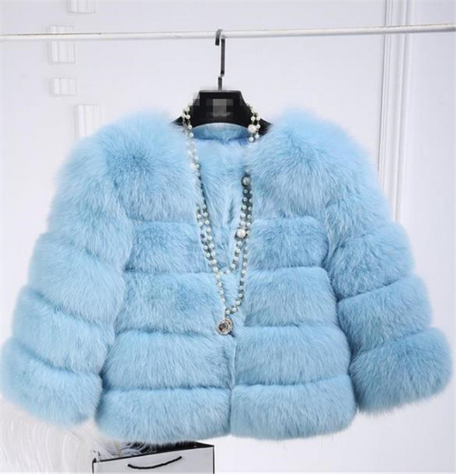 Women's Real Fox Fur Vest - Winter Warm Jacket Coat Waistcoat, Short, Multiple Colors, Fashion Slim Style B1