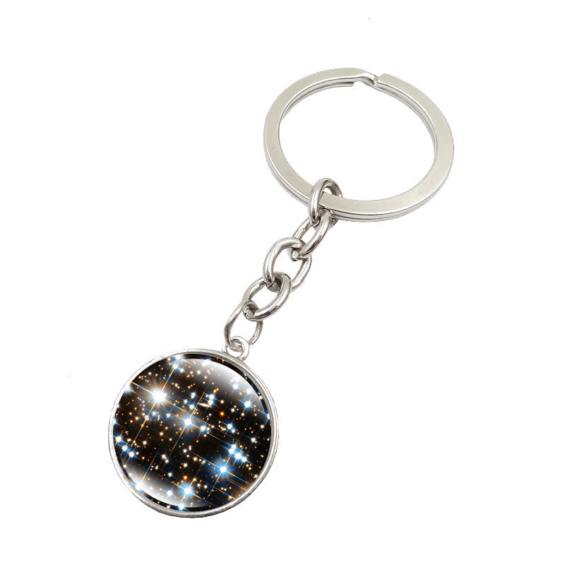 New arrival Explosive Galaxy Star Time Gemstone Keychain Pendant Key Chain KR146 Keychains mix order 20 pieces a lot