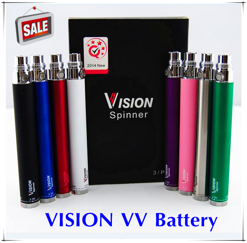 MOQ 8Pcs 510 Vision Spinner Batteries 650/900/1100/1300mah Twist 3.7V--4.8V VV Battery Variable Voltage Vapes For eGo Atomizer with Packing
MOQ 8Pcs 510 Vision Spinner Batteries 650/900/1100/1300mah Twist 3.7V--4.8V VV Battery Variable Voltage Vapes For eGo Atomizer with Packing