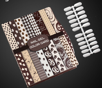 Professional 120 Colors Nail Gel Polish Display Card Book Chart with 130 pcs Nail Tips High Quality