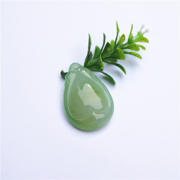 Natural agate type water droplets (heart). Talisman necklace pendant