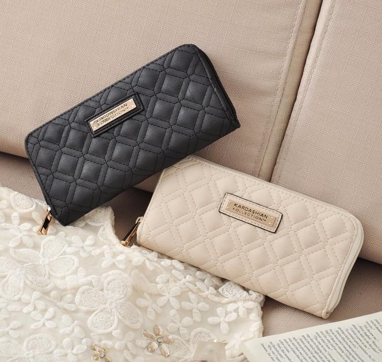2017 Hot Selling Kk Wallet Long Design Women Wallets PU Leather Kardashian Kollection High Grade Clutch Bag Zipper Coin Purse Handbag