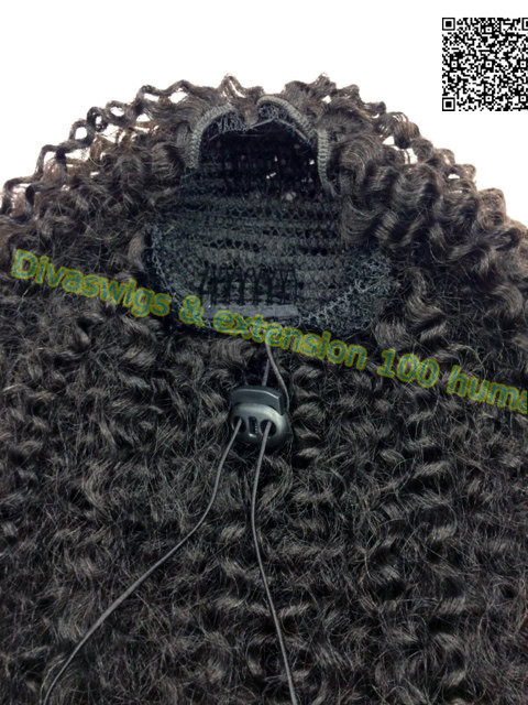 Variety Short human hair ponytail with bang clip in high afro kinky curly human hair drawstring ponytail hair extension for black women 160g
