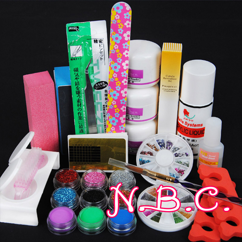 Wholesale- 1 SET Nail Beauty Acrylic Powder 120ml acrylic Liquid Sable pen Brush and Dappen Dish Tips Set UV Gel Manicure Kit
Wholesale- 1 SET Nail Beauty Acrylic Powder 120ml acrylic Liquid Sable pen Brush and Dappen Dish Tips Set UV Gel Manicure Kit