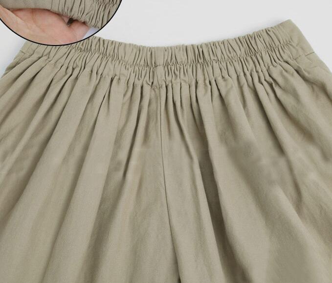 Brand newest Summer Women's Shorts large size women wide leg fat sister tight waist fashion Slim pants WS026 Womens Short