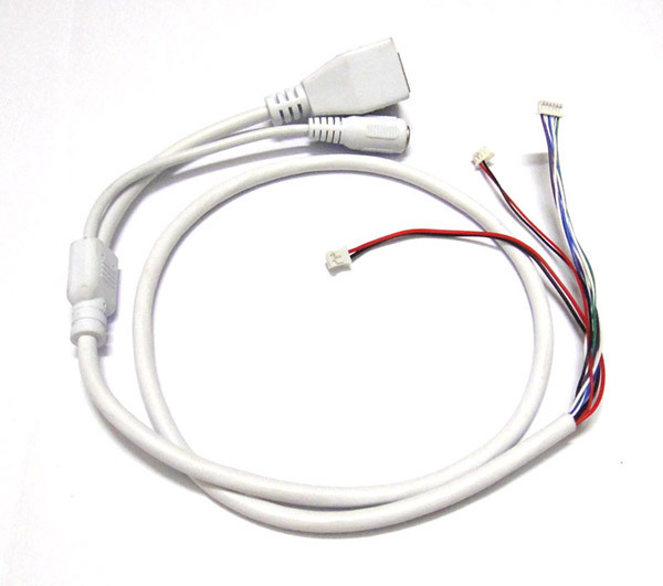 LAN cable for CCTV IP camera board module, IP camera tail cable, Single status LED, RJ45 female connectors with Terminlas