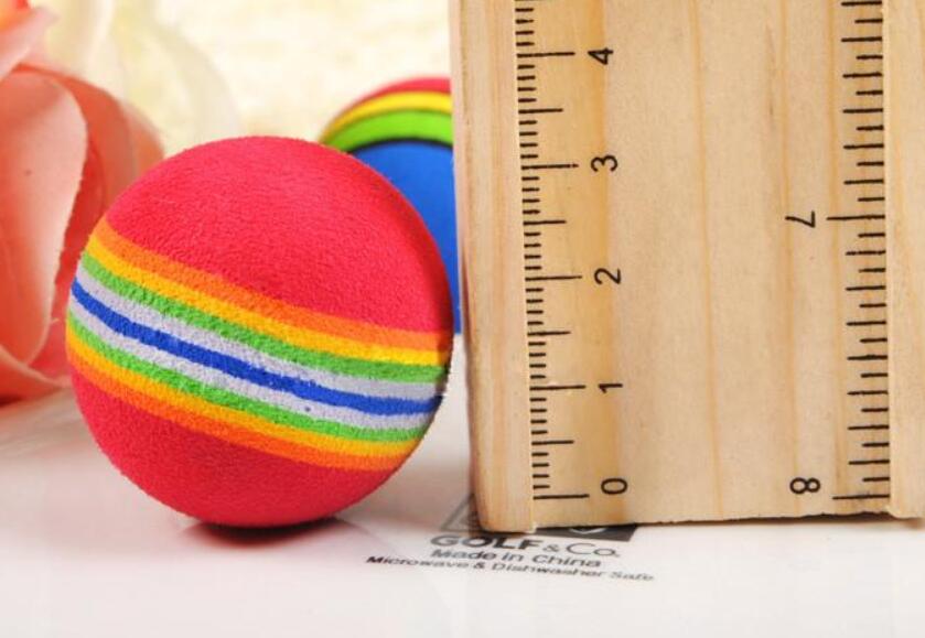 Baby Puppy Dog And Chew Q Rainbow Ball Toys For Cat Pet Products JIA603