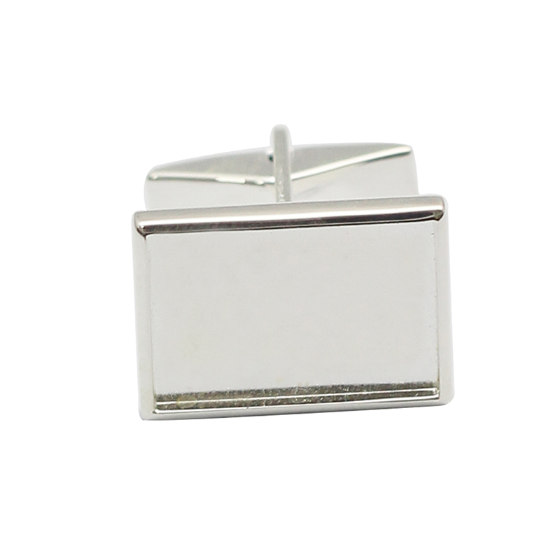 Beadsnice Solid 925 Sterling Silver Cufflink Findings Mens Jewelry Cufflink Blanks with Rectangle Bezel Setting Handmade ID30929