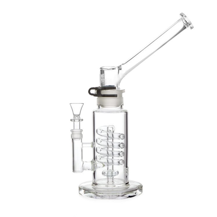 New Collection glass bongs Hookahs with Helix Coil showerhead perc and removable mouthpiece water pipe with 14 mm joint
New Collection glass bongs Hookahs with Helix Coil showerhead perc and removable mouthpiece water pipe with 14 mm joint