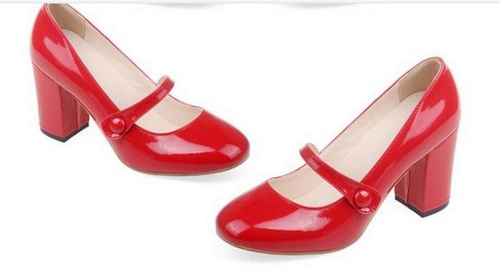 In the spring of 2016 the new single shoes, thick with with female autumn round head woman shoes FuRuiSource
