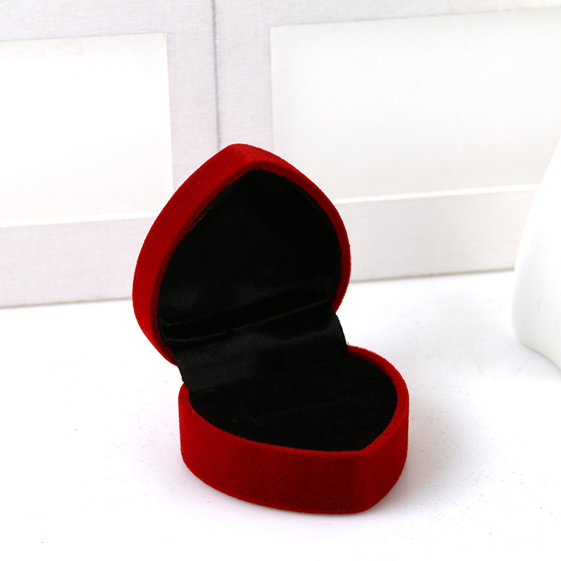 High - grade velvet pendant box wedding ring box earrings flocking box jewelry