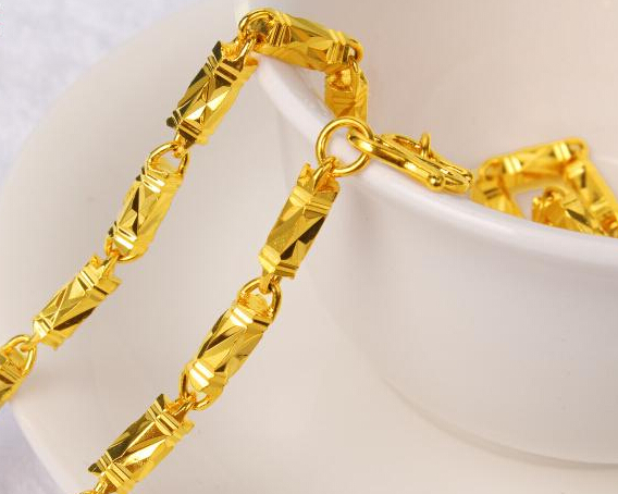 Fast Fine Jewelry 24k gold filled necklace Chain factory direct length51cm weight46g