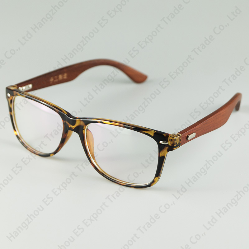 Classical Rice Rivet Frame Optical Glasses With Real Wood Legs Hand Make Fashion Eyewear 4 Colors