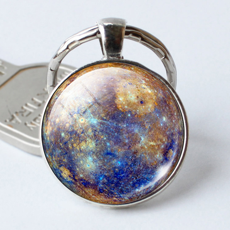 High quality Earth full moon gem creative glass key chain pendant KR394 Keychains mix order 20 pieces a lot