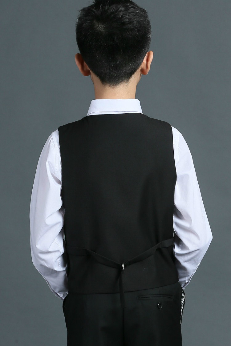 Cheap Boys Suits For Weddings Black Boy Suit Five Piece Suit Formal Party Bow Tie Pants Vest Shirt Kids Wedding Suits Free Shipping In Stock