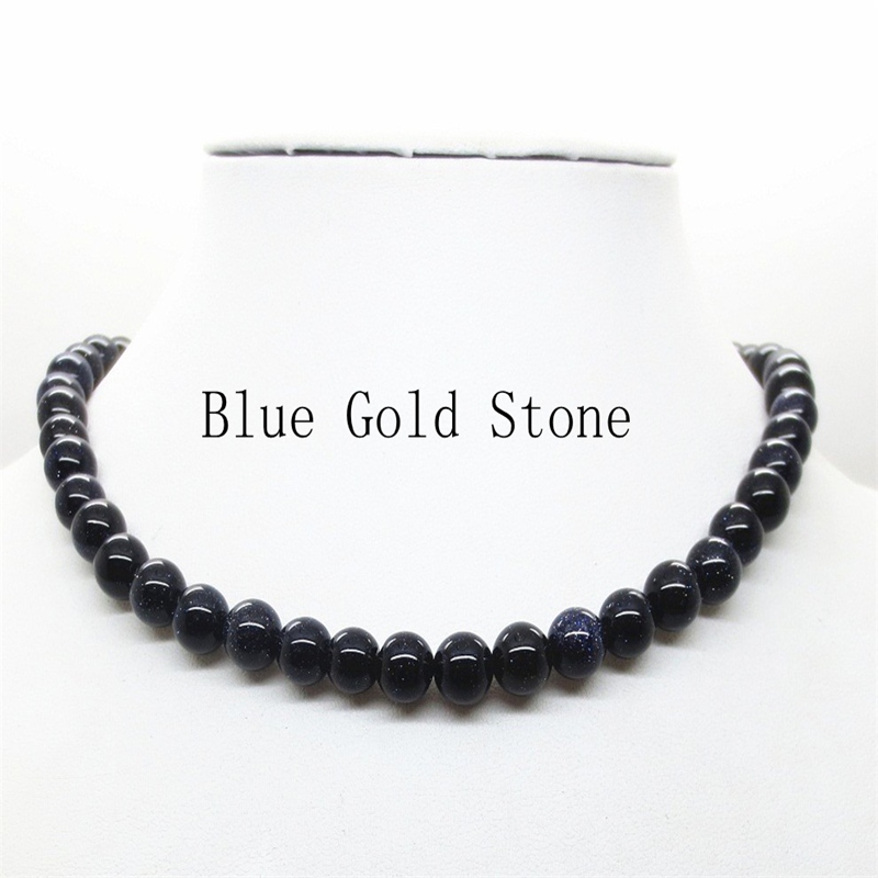 2018 Hot White 8MM Natural Turquoise Lava Amethyst Tiger Eye Beaded Choker Necklace For Women Men Jewelry Choker Body Chain