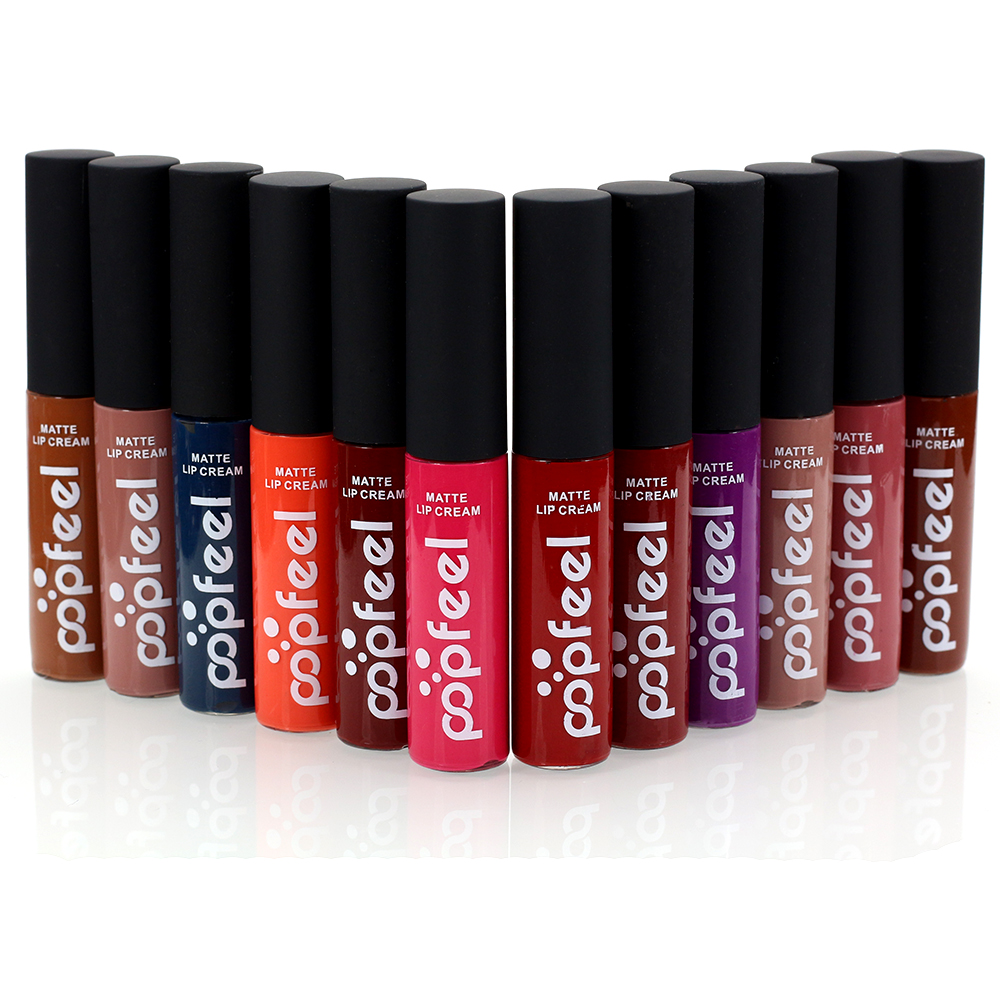 12 Colors Tint liquid Lipstick Matte Lip Gloss Red Velvet Waterproof Long Lasting Lipgloss Sexy Lipstick Tattoo Makeup