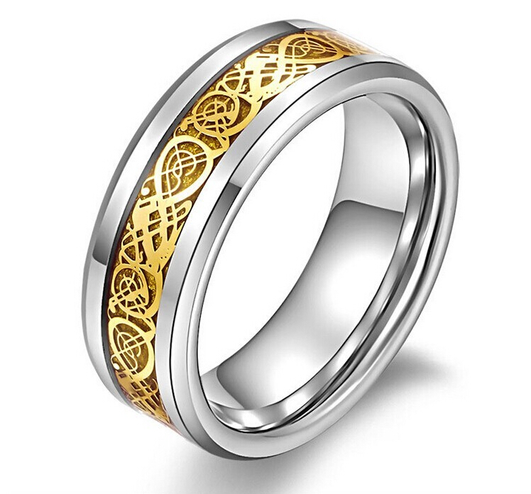 Never fading 8mm gold Dragon Tungsten Carbide Silver Ring Mens Jewelry Wedding Band wholesale Free Shipping
Never fading 8mm gold Dragon Tungsten Carbide Silver Ring Mens Jewelry Wedding Band wholesale Free Shipping