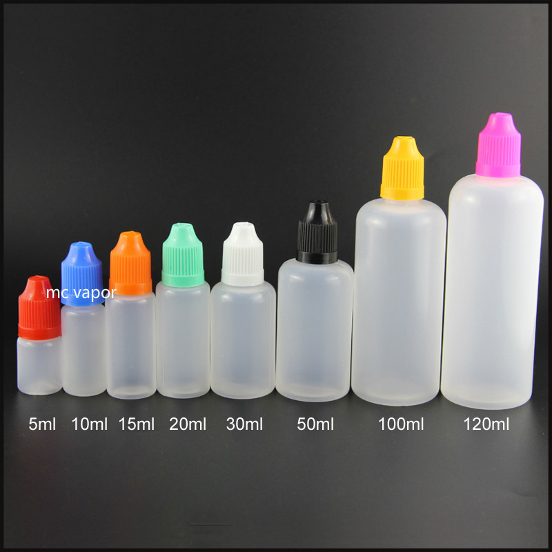 

wholesale Plastic Dropper Bottle 5ml 10ml 15ml 20ml 30ml 50ml 100ml 120ml soft PE vape E juice E liquid Bottles With Childproof cap