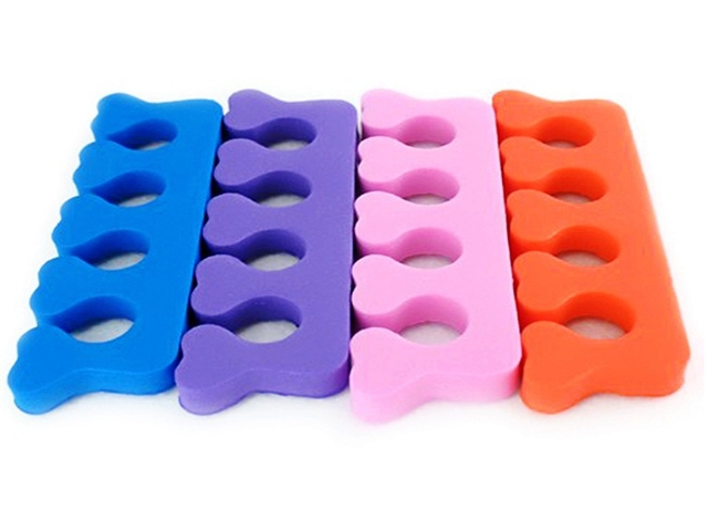 Hot selling Sponge Manicure Pedicure Soft Nail Form Spacer Nail Art Finger Toe Separator Random Color
