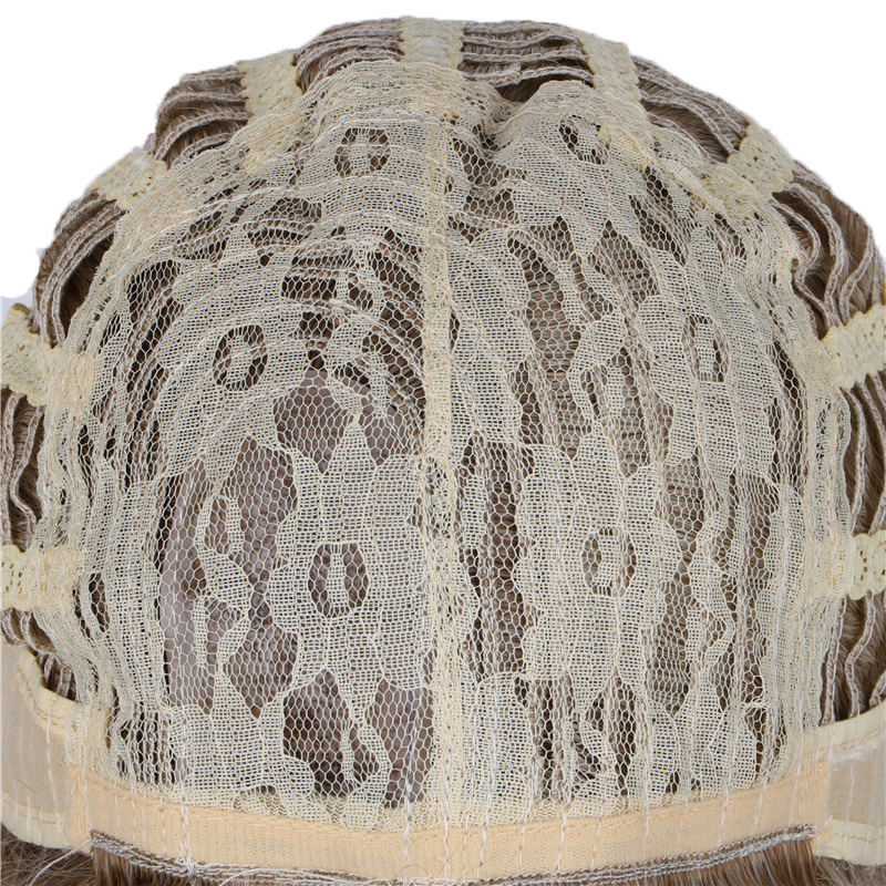 women blonde grey wigs cosplay fluffy synthetic hair natural fiber style ombre heat resistant harajuku wig