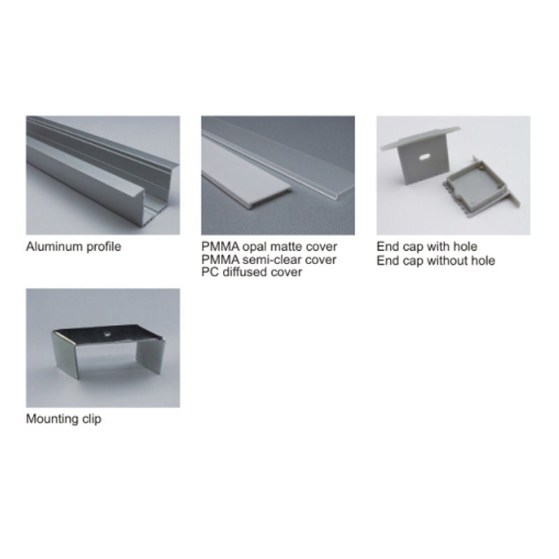 10 X 1M sets/lot T-shape led strip profile aluminum and large led aluminum profile for ceiling or recessed wall lighting