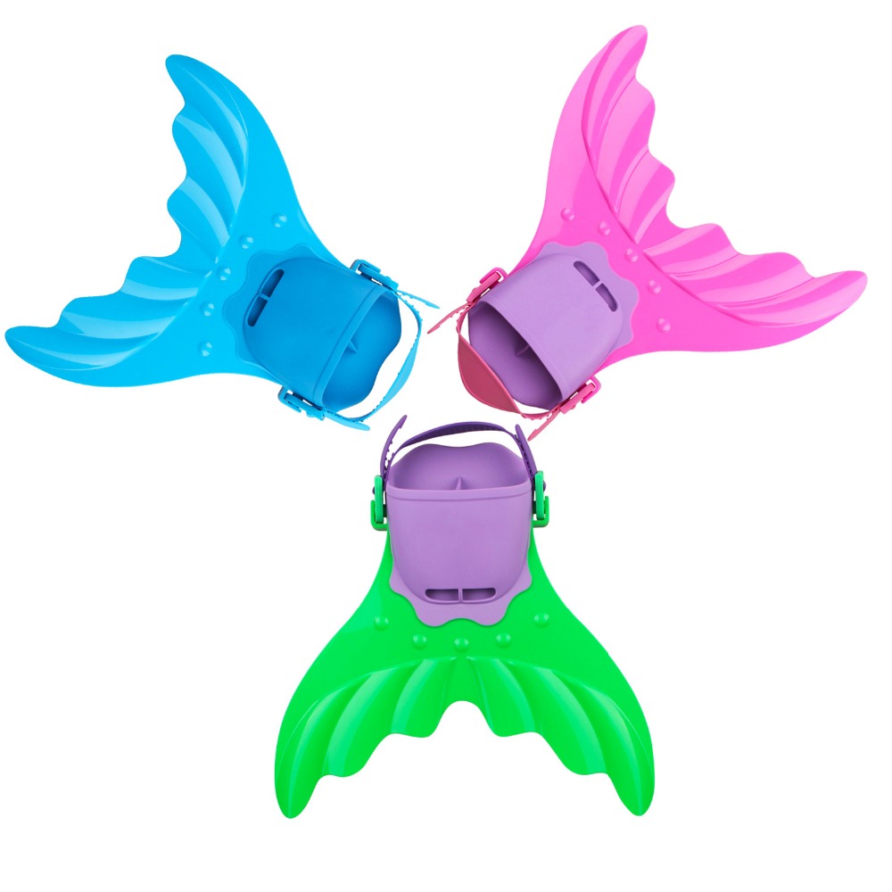 Cute 4pcs Set Baby Girls Swimming Mermaid Costume Outfit Bikini Swimwear with Mermaid Tail and Monofin Cosplay Clothing Holiday Swimsuit